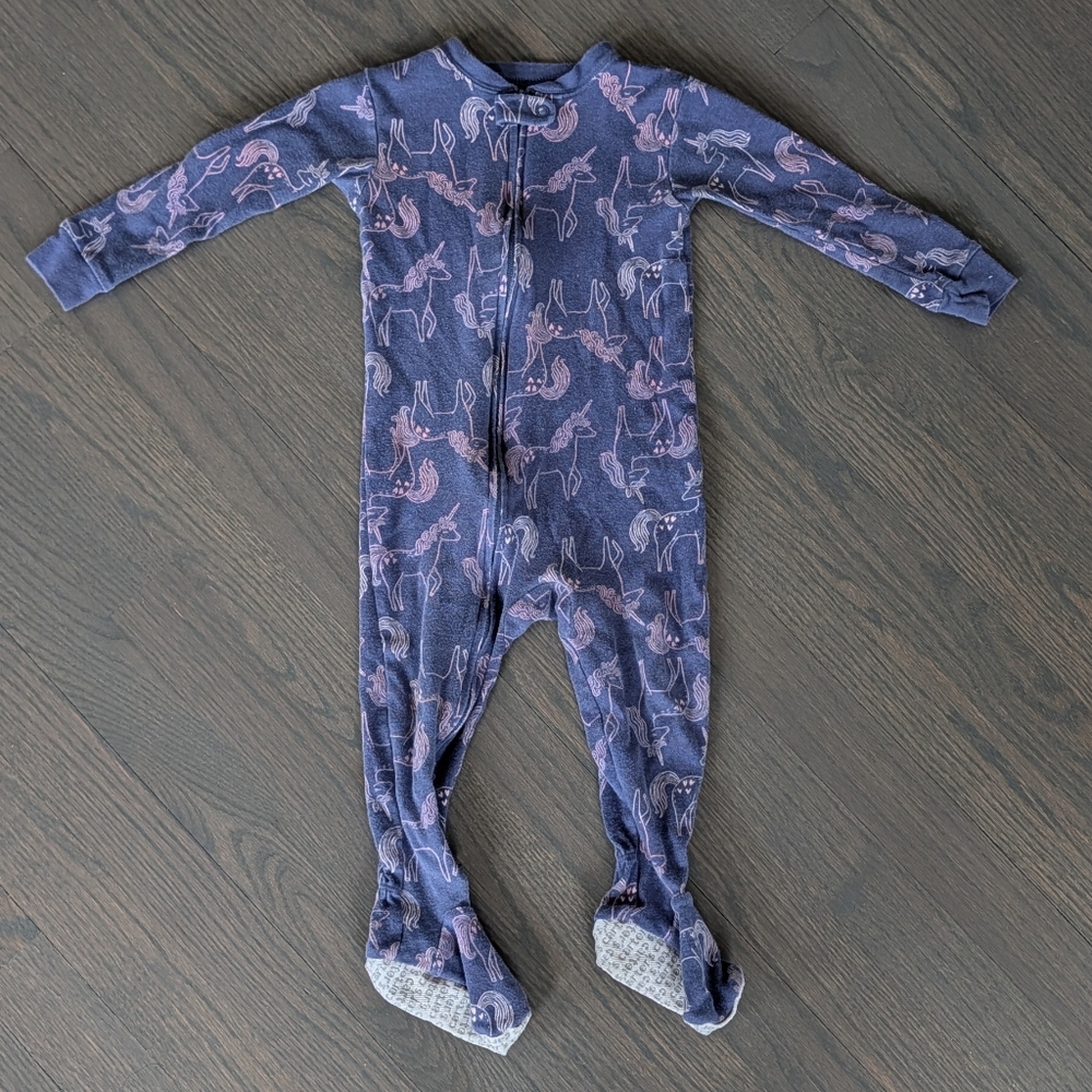 Carter's Purple Unicorn Footed One-Piece Pajamas, 24 Months